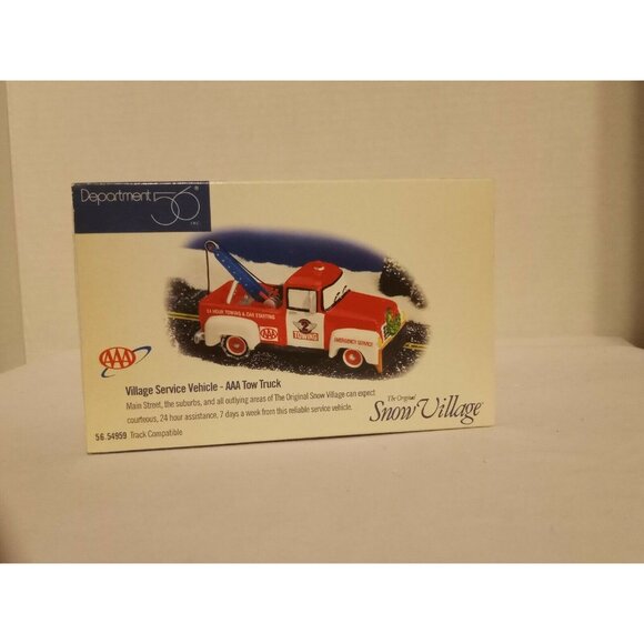 Dept 56 Snow Village - Service Vehicles - AAA Tow Truck - Picture 1 of 6